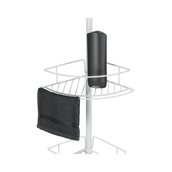 Bela kotna teleskopska kopalniška polica iz nerjavečega jekla Dolcedo – Wenko-image-4