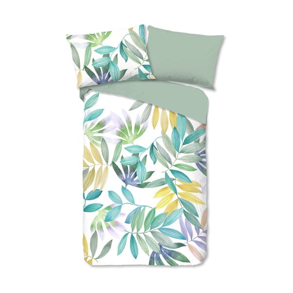 Zelena enojna bombažna posteljnina 140x200 cm Marcus – Good Morning