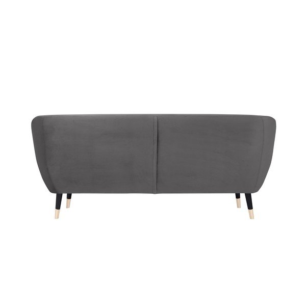 Siva zofa s črnimi nogami Mazzini Sofas Benito, 188 cm-image-4