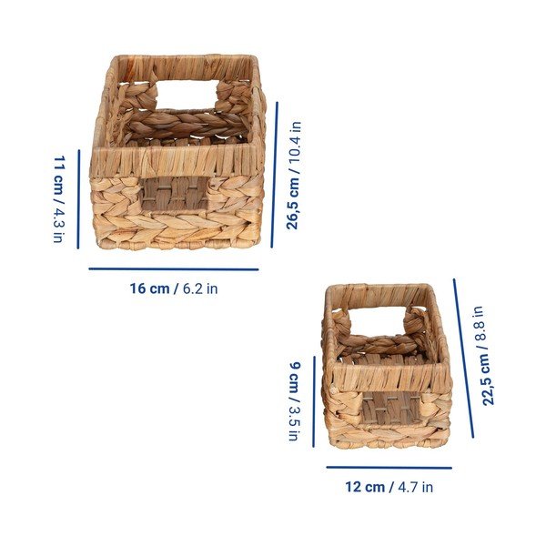 Košare v kompletu 2 ks iz vodne hijacinte 16x26x11 cm Cynthia – Wenko-image-1