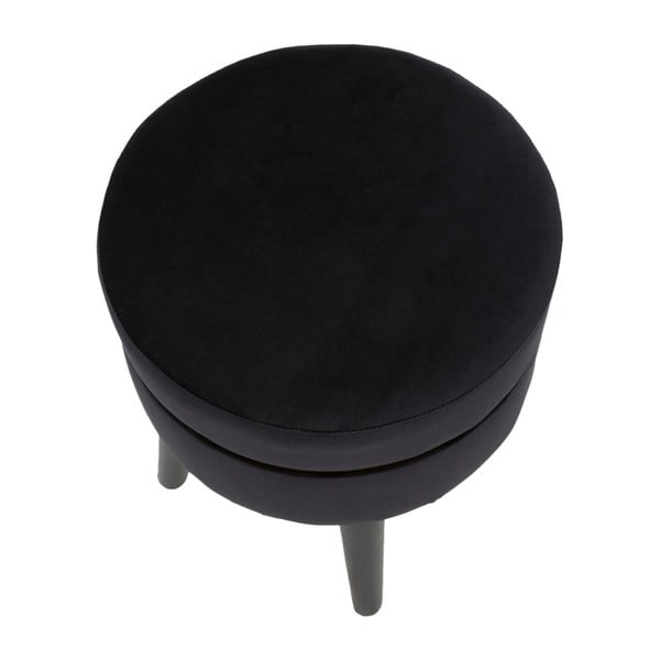 Mauro Ferretti Paris črn oblazinjen stolček, ⌀ 35 cm-image-4