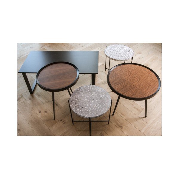 Stranska mizica Leitmotiv Terrazzo siva-image-3