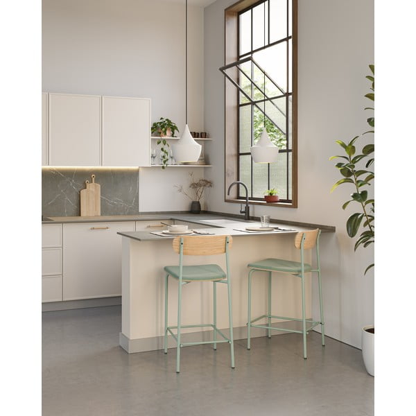 Modri/naravni barski stoli v kompletu 2 ks (višina sedeža 66 cm) Adriana – Marckeric-image-1