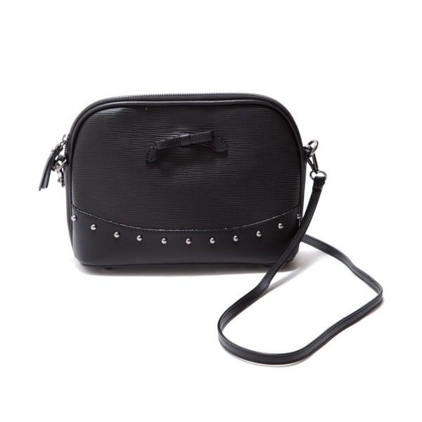 Črna usnjena torbica Carla Ferreri Liliana