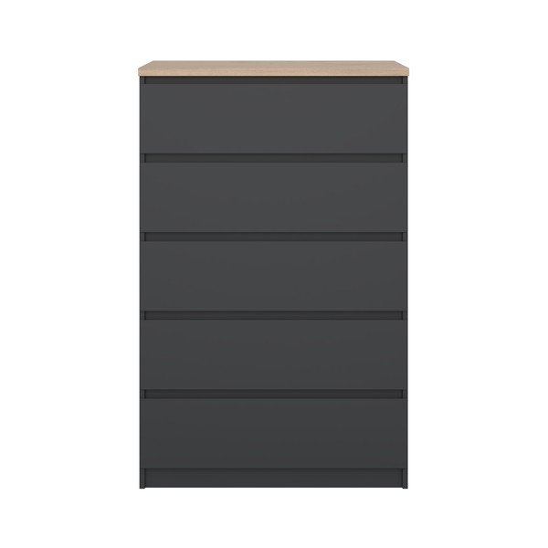 Temno siva komoda 77x121x50 cm Naia – Tvilum-image-3