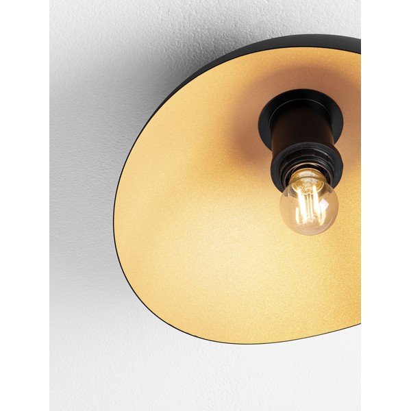 Mat črna/v zlati barvi kovinska stropna svetilka Opsi – Nova Luce-image-2