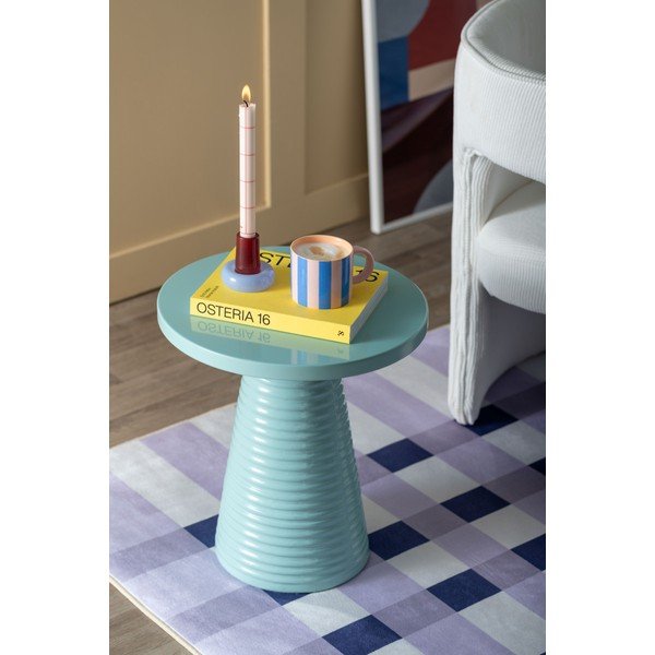 Kovinska okrogla stranska mizica ø 40 cm Catania Ribbed – Leitmotiv-image-1
