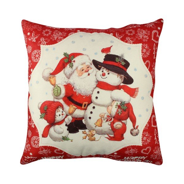 Okrasna blazina Snowman and Santa, 43 x 43 cm