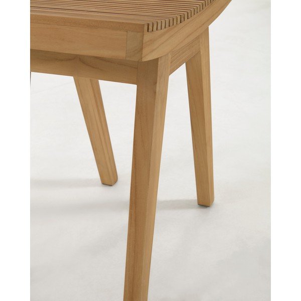 Stolček iz masivnega tika v naravni barvi Vicentina – Kave Home-image-3