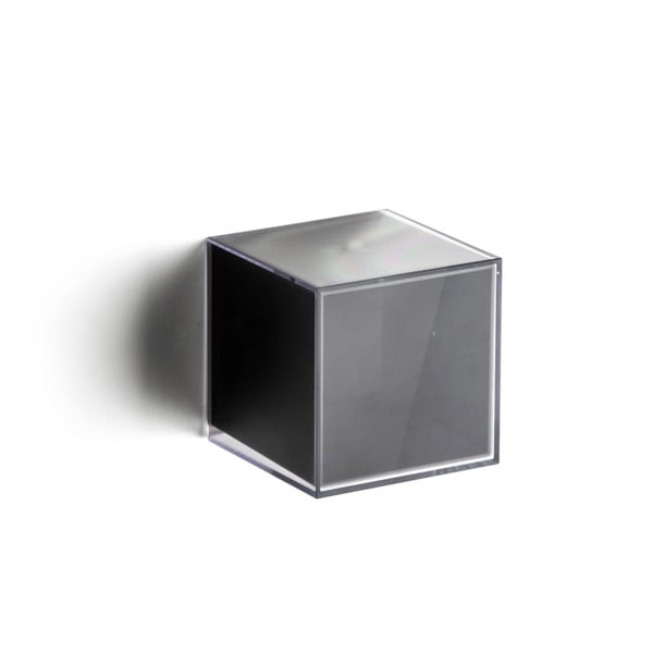 Črna stenska škatla (zaprta) s prozornim pokrovom Qualy Pixel Cube