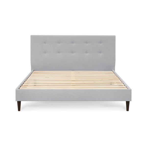 Svetlo siva zakonska postelja Bobochic Paris Rory Dark, 180 x 200 cm-image-2