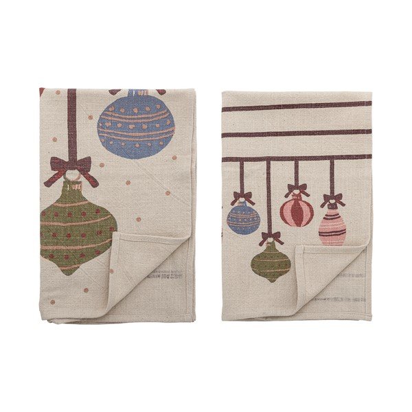 Bombažne kuhinjske krpe v kompletu 2 ks z božičnim motivom 71x45 cm Ornamentia – Bloomingville-image-2