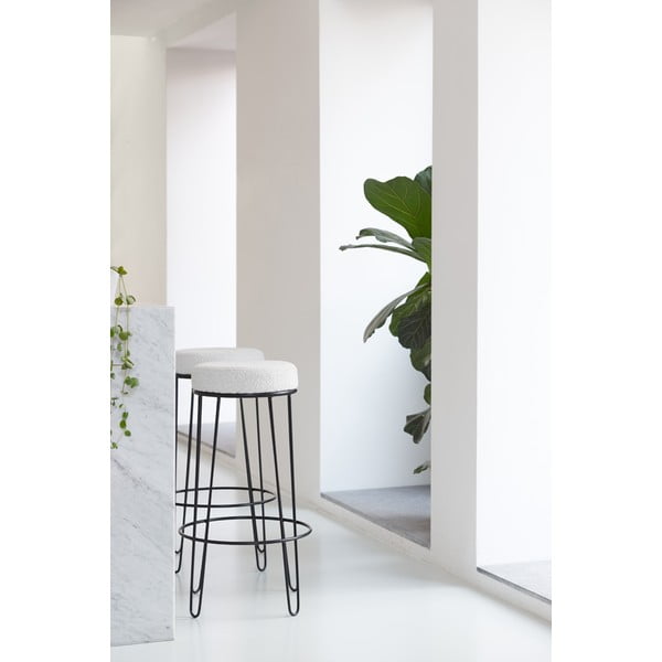 Bel oblazinjen barsko stol (višina sedeža 73 cm) Alice – Light & Living-image-1