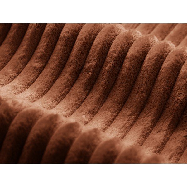 Opečnato oranžen tabure iz rebrastega žameta Dia – Micadoni -image-2