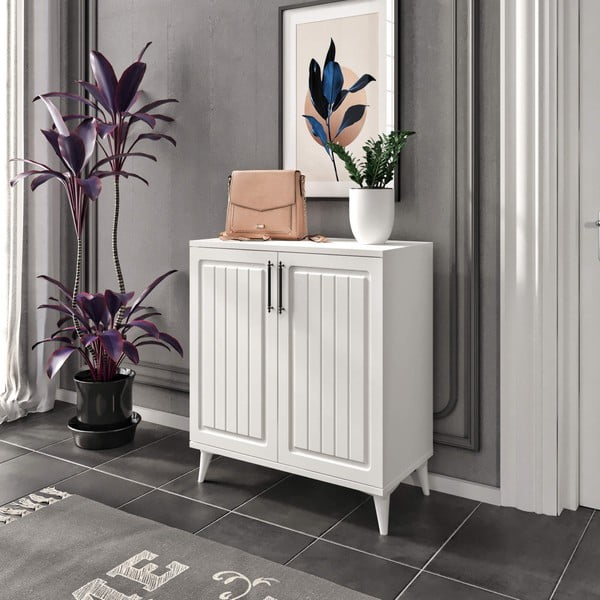 Bela omarica za čevlje Latte – Kalune Design-image-2