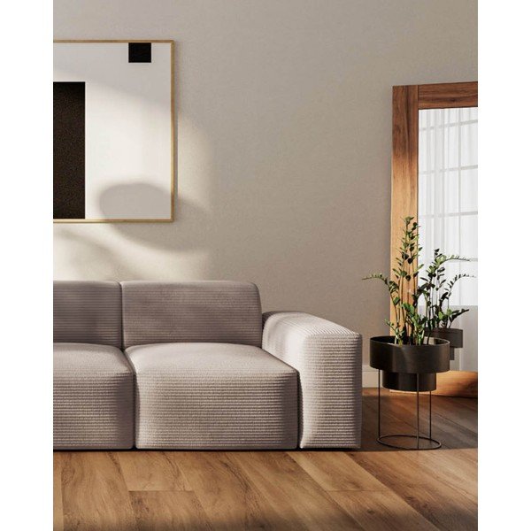 Bež sedežna garnitura iz rebrastega žameta 285 cm Fluvio – MESONICA-image-4