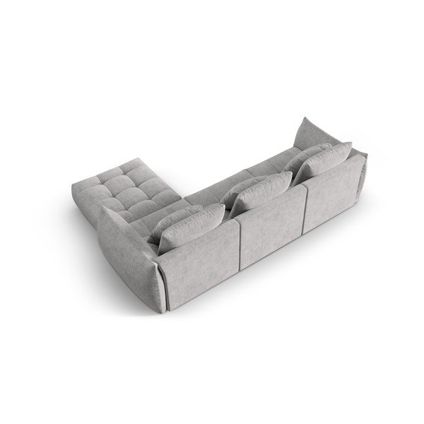 Svetlo siva kotna sedežna garnitura (s kotom po izbiri) Bloom – Micadoni Home-image-3