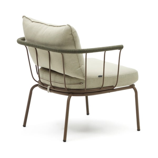 Svetlo zeleni kovinski vrtni stol Salguer - Kave Home-image-3