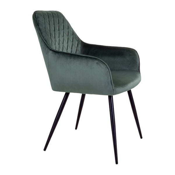 Temno zeleni oblazinjeni jedilni stoli v kompletu 2 ks Harbo – House Nordic-image-3