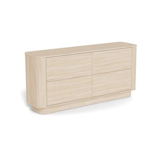 Komoda v hrastovem dekorju v svetli naravni barvi 160x75x40 cm Atmore – Actona