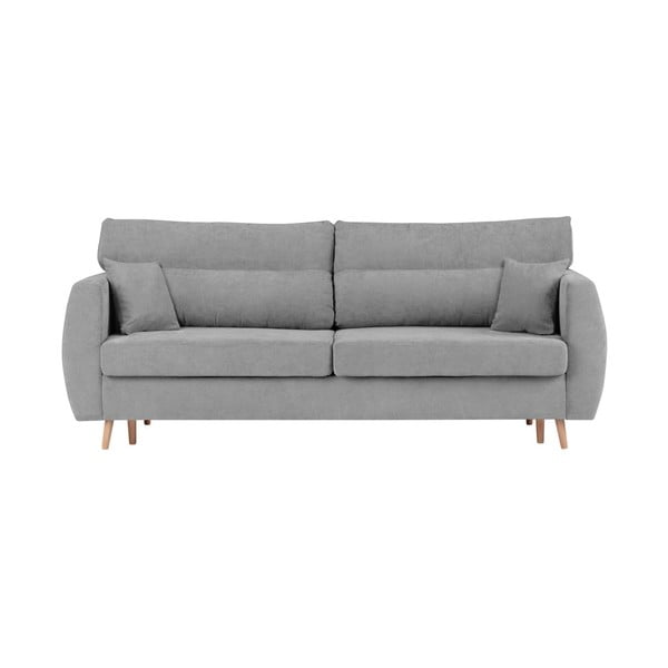 Cosmopolitan Design Sydney siv trisedežni raztegljiv kavč s prostorom za shranjevanje, 231 x 98 x 95 cm
