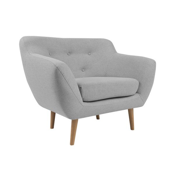Svetlo siv fotelj s svetlimi nogami Mazzini Sofas Sicile-image-3