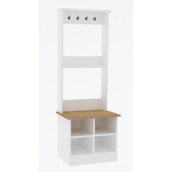 Predsobni komplet v beli in naravni barvi Mare - Kalune Design