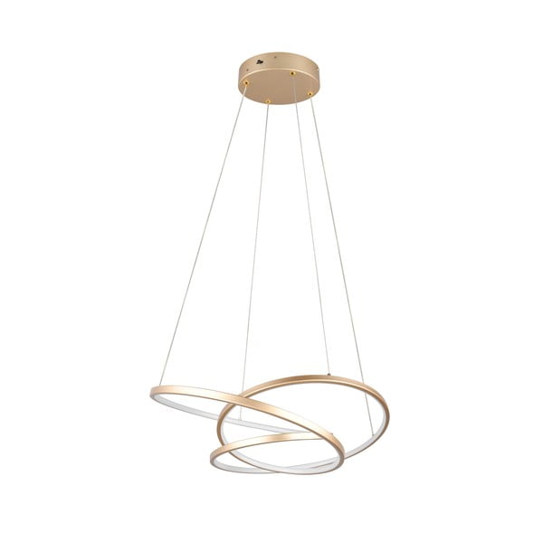 LED zatemnitvena viseča svetilka v zlati barvi Darvin – Trio