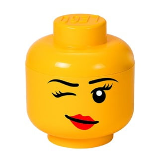 Rumena škatla za shranjevanje v obliki glave LEGO® Winky, ⌀ 16,3 cm