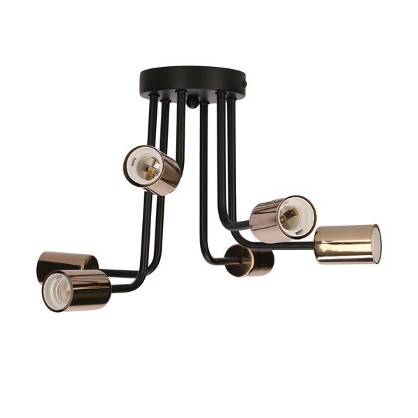 Črna/bakrena stropna svetilka 27x27 cm Spill – Candellux Lighting-image-2