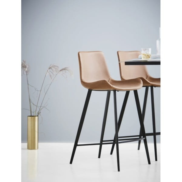 Svetlo rjav barski stol iz usnja DAN-FORM Denmark Hype-image-1