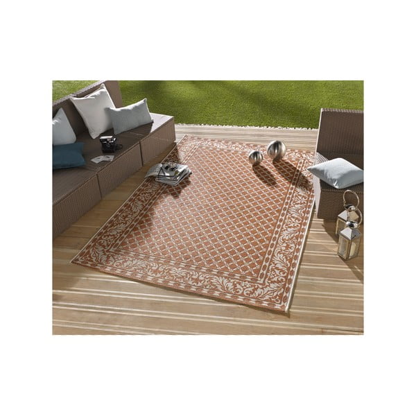 Oranžno-krem zunanja preproga NORTHRUGS Royal, 160 x 230 cm-image-4