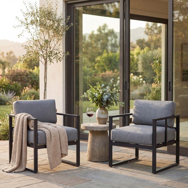 Grafitno siv vrtni fotelj Bonami Selection Bellisima-image-2