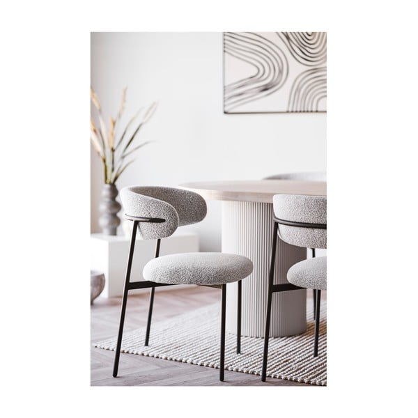 Jedilna miza z mizno ploščo v jesenovem dekorju 100x220 cm Solva – House Nordic-image-3