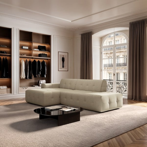 Bež kotna sedežna garnitura (levi kot/z ležalnikom) Tuil – Rodier-image-1