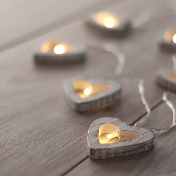 LED svetlobna veriga DecoKing Heart , 10 luči, dolžina 1,65 m-image-1