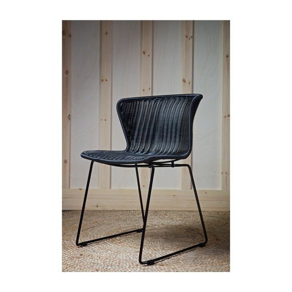 Črni vrtni stoli v kompletu 2 ks iz umetnega ratana Wings – WOOOD-image-4