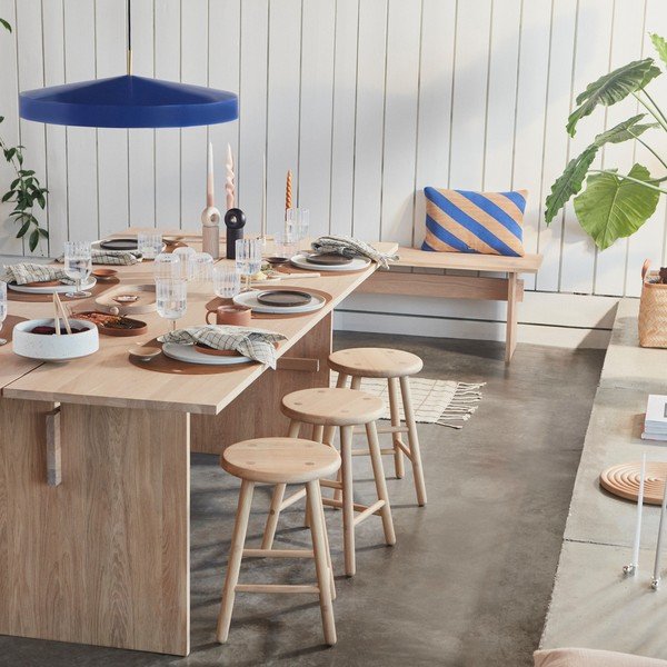 Modra kovinska viseča svetilka ø 65 cm Hatto – OYOY Living Design-image-1