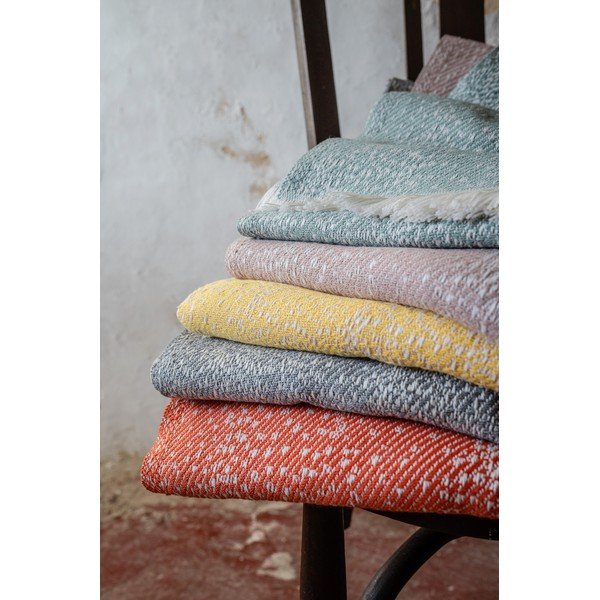 Rožnata pletenina z bombažem Euromant Dotty Diamond, 140 x 180 cm-image-1