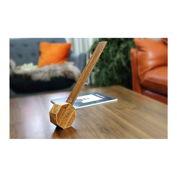 Rjava LED namizna svetilka (višina 38 cm) Octagon One – Gingko-image-1