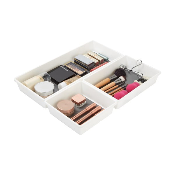 Komplet 3 sivo-belih predalčkov proti drsenju Addis-image-2