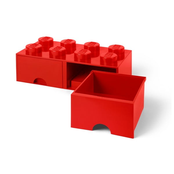 Rdeča škatla za shranjevanje z 2 predaloma LEGO®-image-3