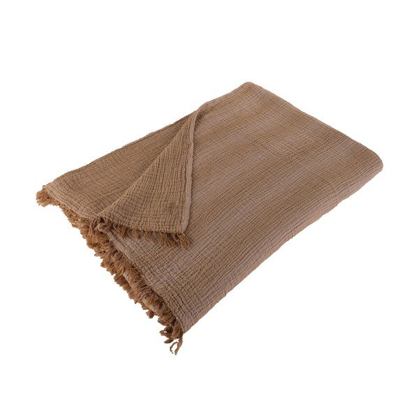 Bež bombažno posteljno pregrinjalo Buldan's Kanyon, 220 x 240 cm-image-1