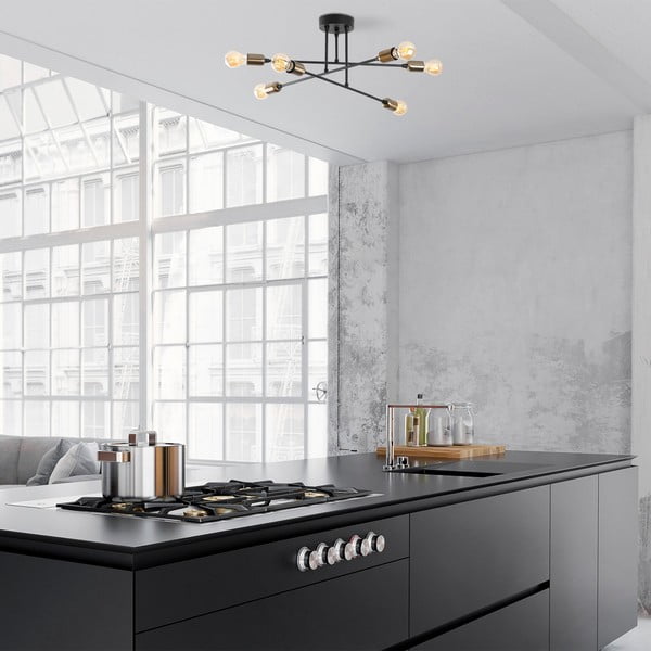 Črna stropna svetilka Fleur – Opviq lights-image-2