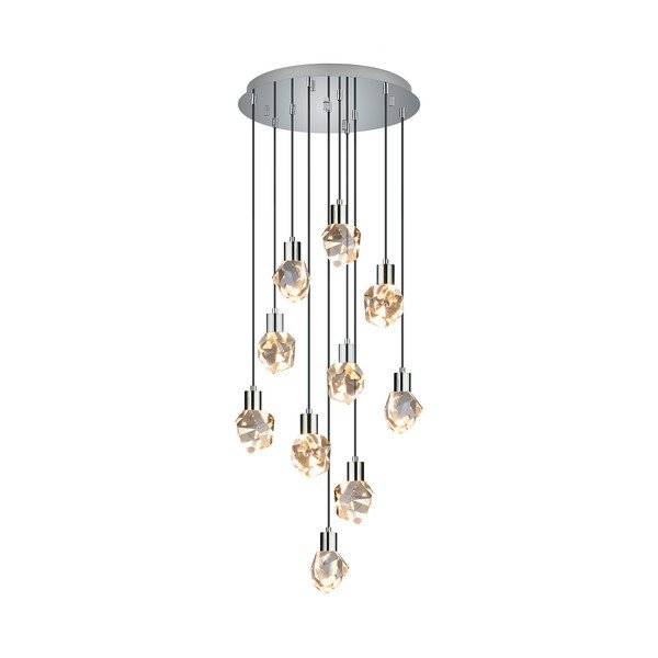 LED viseča svetilka v srebrni barvi s steklenim senčilom ø 51,5 cm Verano – Trio Select-image-2