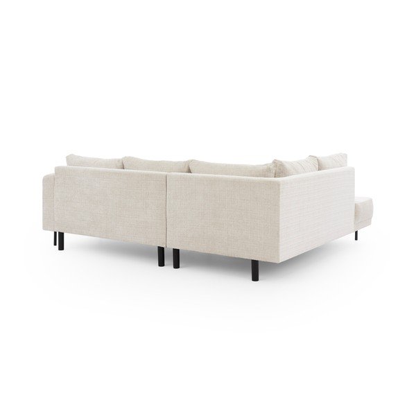 Bež kotna sedežna garnitura iz šenilje (levi kot/v obliki črke L) Mauris  – Ropez-image-3