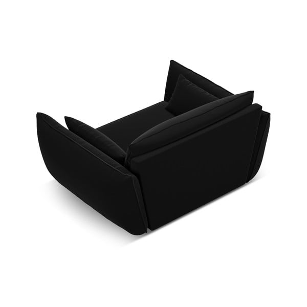 Črn žameten fotelj Vanda – Mazzini Sofas-image-3