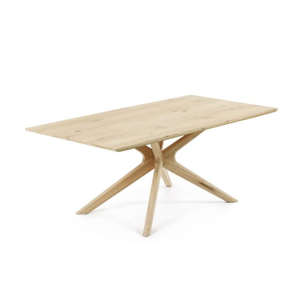 Jedilna miza z mizno ploščo v hrastovem dekorju 100x200 cm Armande – Kave Home-image-4