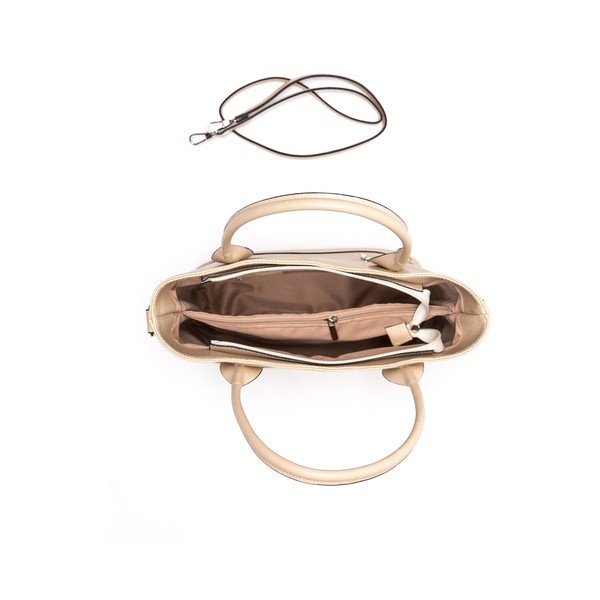 Usnjena torbica Anna Luchini 08 Beige-image-2