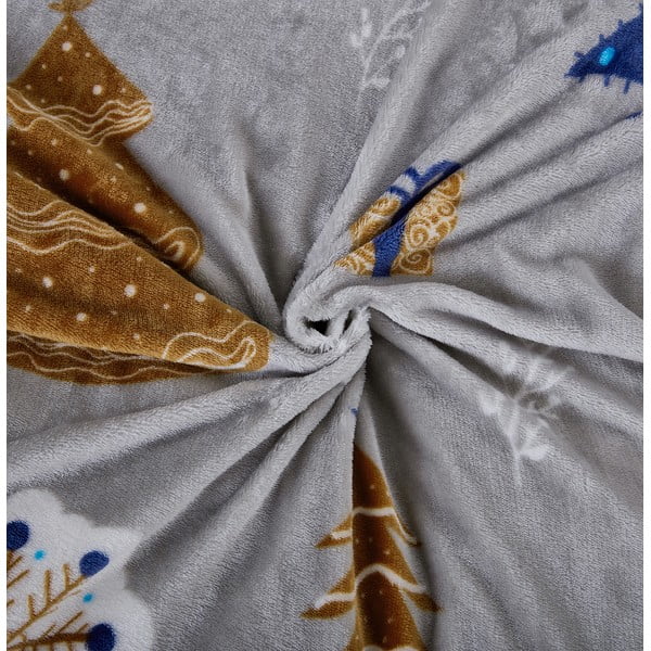 Siva enojna posteljnina iz mikropliša 140x200 cm Natale – My House-image-1
